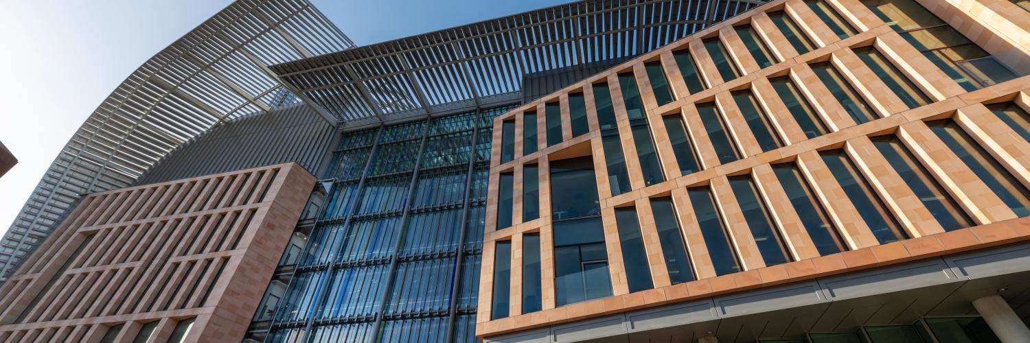 The Francis Crick Institute as seen looking up from the bottom