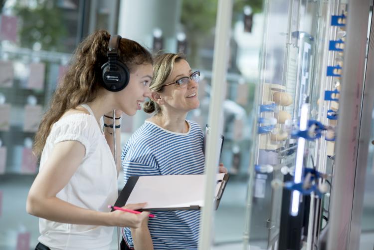 Visitors at an Art and Science workshop