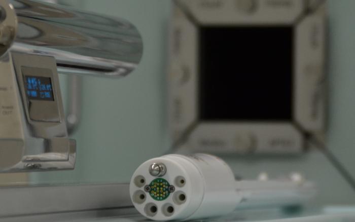 Close-up of nanoScan SPECT CT scanner in the In Vivo Imaging facility.
